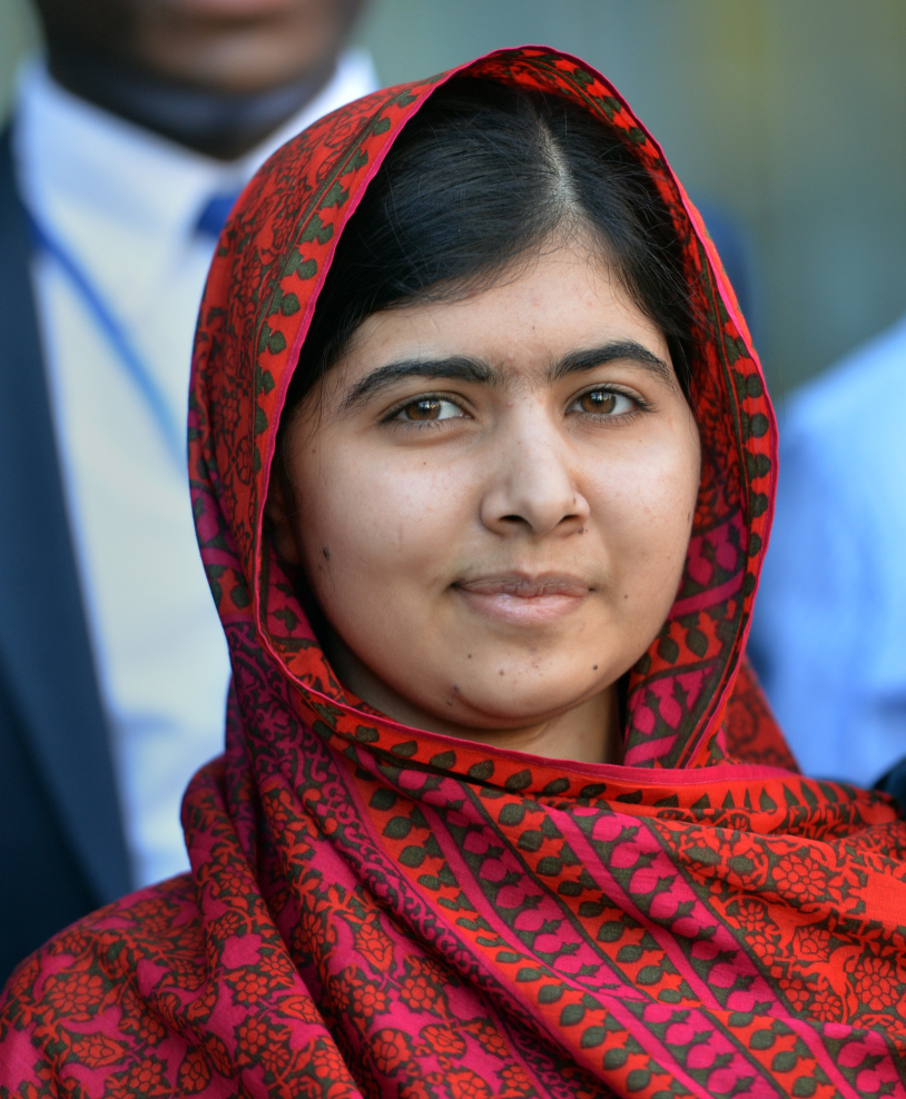 Pakistani activist Malala Yousafzai meets with students August 18, 2014 at United Nations headquarters in New York. Yousafzai was attending a UN conference called "500 Days of Action for the Millennium Development Goals". AFP PHOTO/Stan HONDA        (Photo credit should read STAN HONDA/AFP/Getty Images)