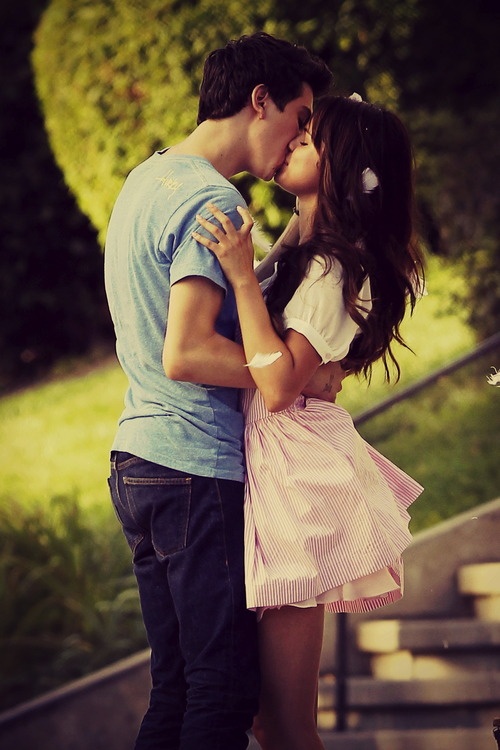 SELENA GOMEZ and Nat Wolff Kiss on the Set of Parental Guidance Suggested