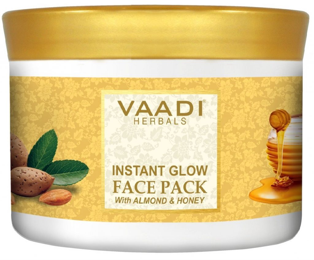 Vaadi Herbals Instant Glow Face Pack, Almond and Honey