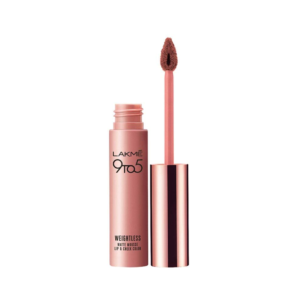 Lakme 9 to 5 Weightless Mousse Lip and Cheek Color, Coffee Lite